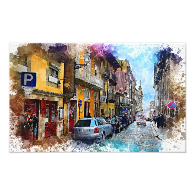 Porto Streets Portugal Fototryck (Framsidan)
