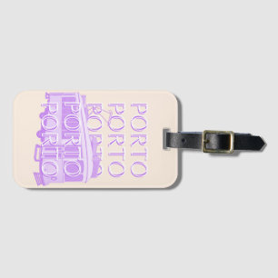 Porto Travel Art, Portugal, Pastel, Minimalist Bagagebricka