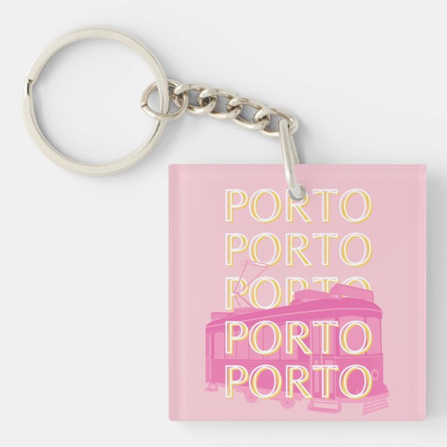 Porto Travel Art, Portugal, Rosa, Preppy (Framsidan)