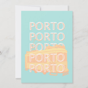 Porto Travel Art, Portugal Travel Art, Pastel Julkort