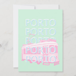 Porto Travel Art, Portugal Travel Art, Pastel Julkort