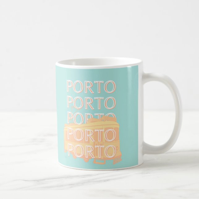 Porto Travel Art, Portugal Travel Art, Pastel Kaffemugg (Höger)
