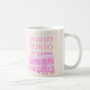 Porto Travel Art, Portugal Travel Art, Rosa Kaffemugg