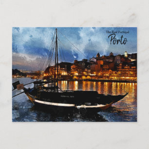 Porto vykort nattetid