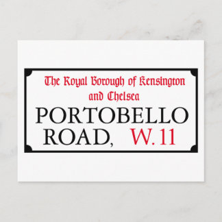 Portobello Road, London Street Sign Vykort