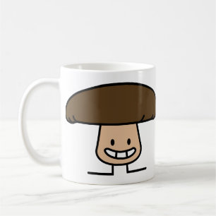 Portobello som ler giftsvampchampinjonlocket kaffemugg