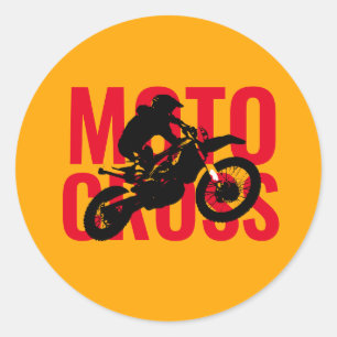 Portocross Motorcycle Sport Poste Art Runt Klistermärke
