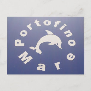 portofino (blått) vykort