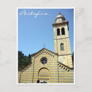 Portofino Church rand Vykort