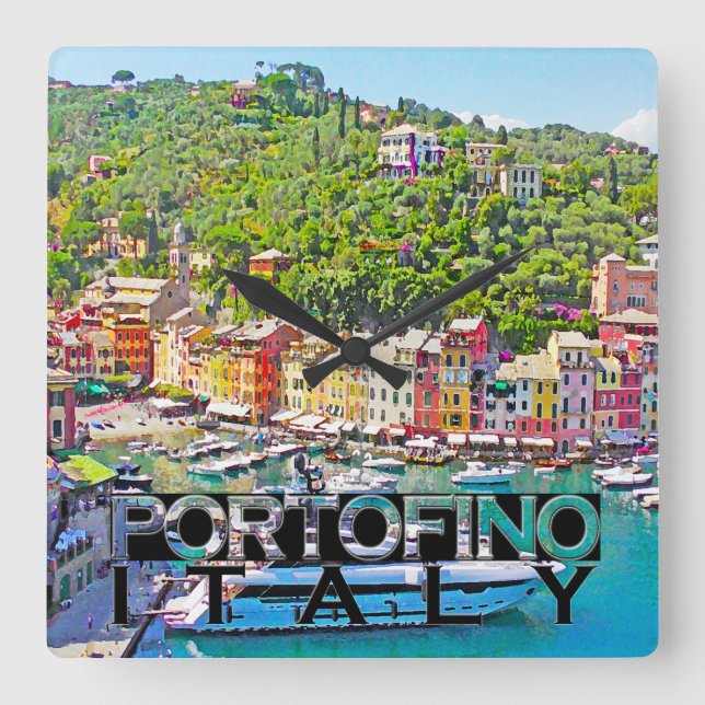 Portofino Fyrkantig Klocka (Framsida)