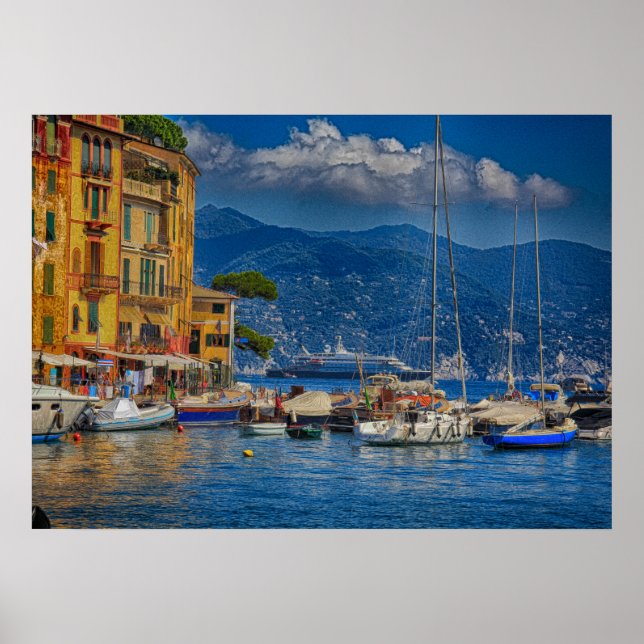 Portofino Harbour Poster (Framsidan)