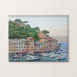 Portofino Harbour - Sommar i Italien - 11 x 14 tum Pussel