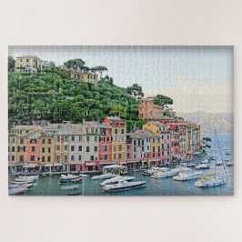 Portofino Harbour - Sommar i Italien - 20 x 30 tum Pussel