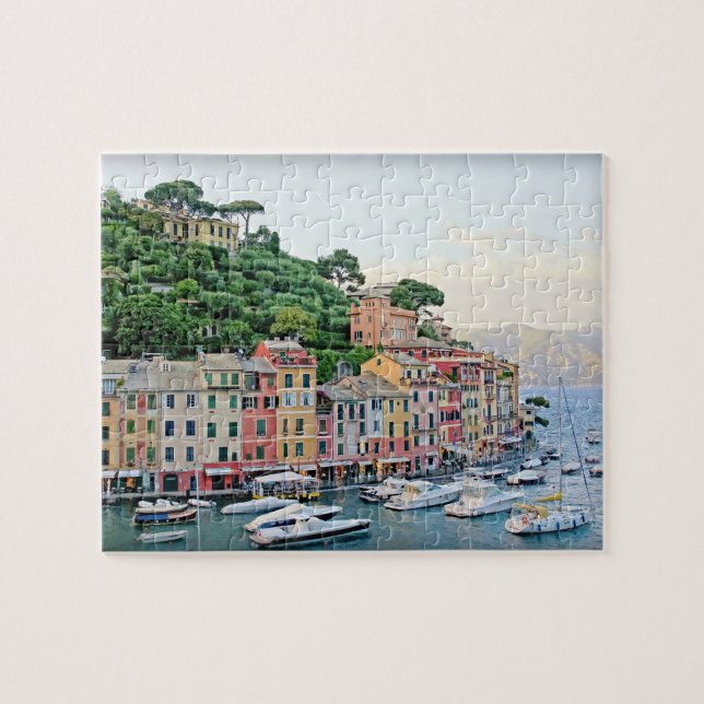 Portofino Harbour - Sommar i Italien - 8 x 10 tum Pussel (Horisontell)