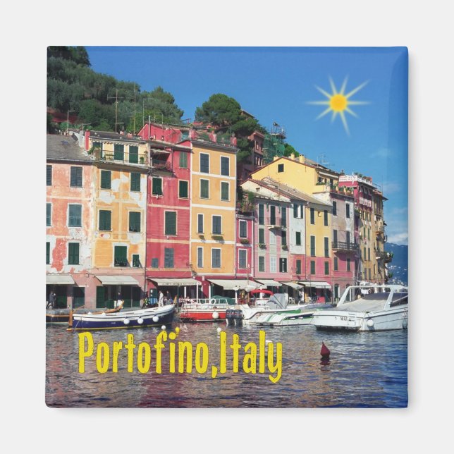 Portofino-Italien Magnet (Framsidan)