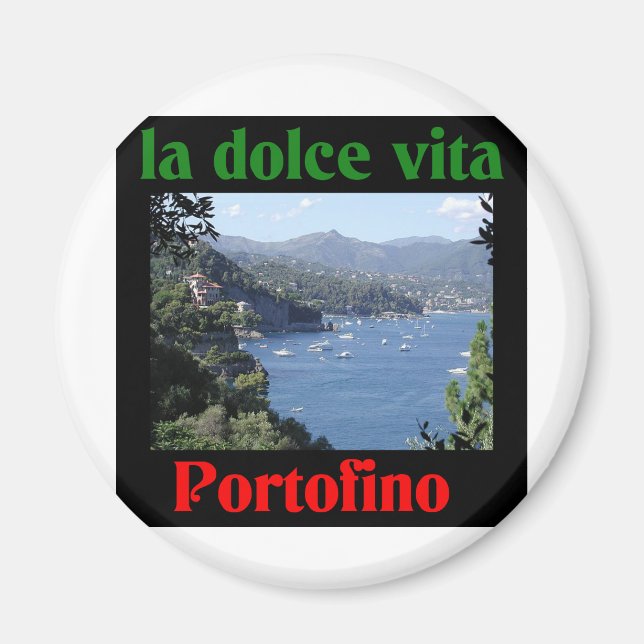Portofino-Italien Magnet (Framsidan)
