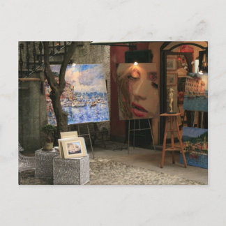 Portofino Italien store front Vykort