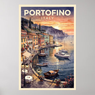 Portofino Italien Vintage Resa Poster