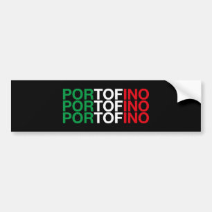 PORTOFINO Italienska Flagga Bildekal