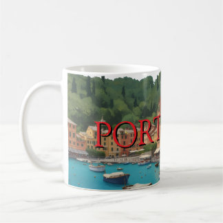 Portofino-mugg Italienska Rivieran Kustnära Kaffe Kaffemugg