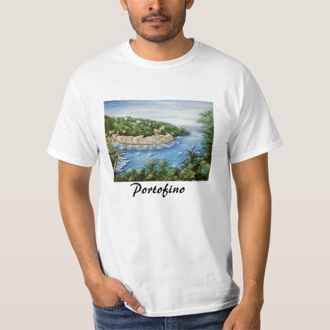 Portofino som ett majestätiskt beskådar t shirt (Framsida)