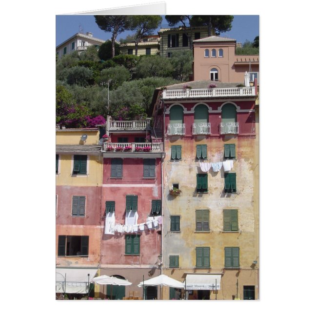 Portofino tomt tillfällenkort för italien hälsningskort (Framsidan)