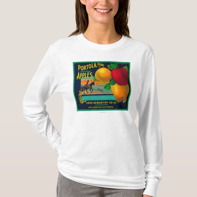 Portola Apple lådaetikett T Shirt (Framsida)