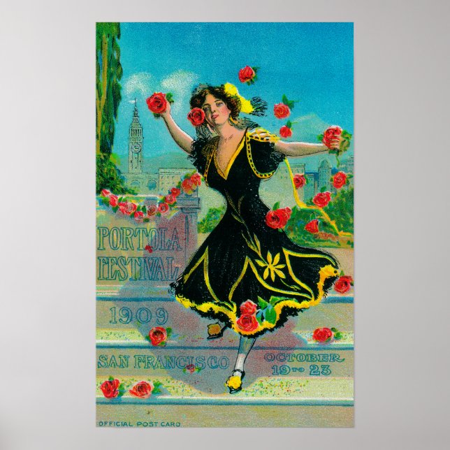 Portola Festival Advertisment (dansare) Poster (Framsidan)