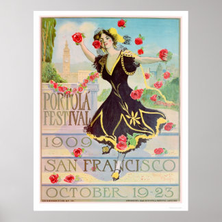 Portola-festival i San Francisco 1909 Poster