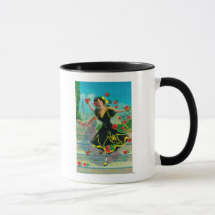Portola festivalannonsering (dansare) mugg