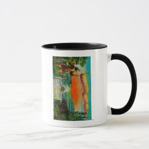 Portola festivalannonsering (utforskaren) mugg