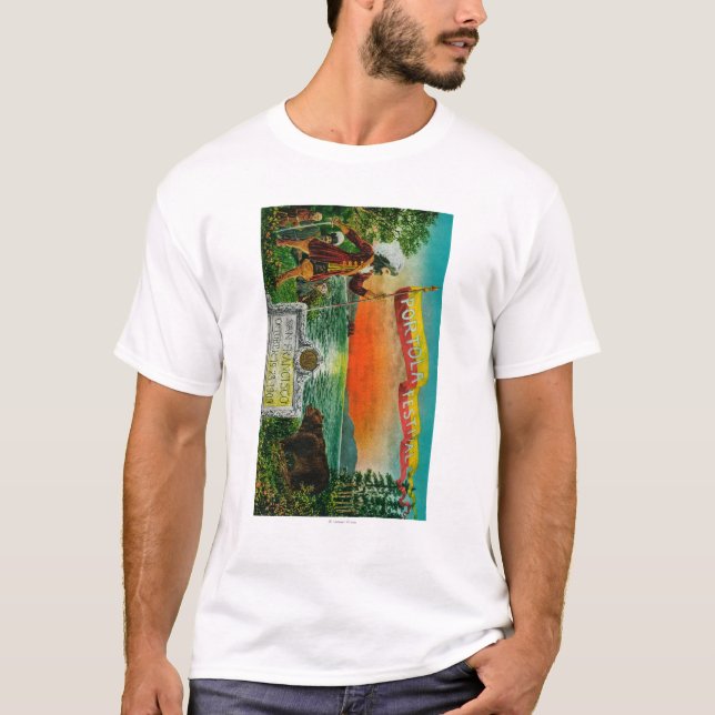 Portola festivalannonsering (utforskaren) t-shirt (Framsida)