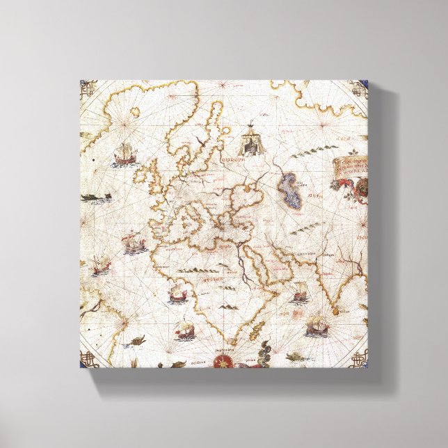 Portolan Chart of the World | 1519 Canvastryck (Framsida)