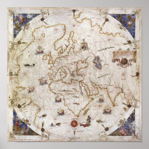 Portolan kartlägger av världen   1519 poster