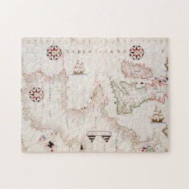 Portolanatlas för Medelhavet Joan Oliva Pussel