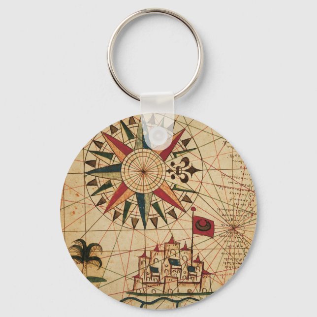 Portolandiagram | Karta i Kairo, Egypten Nyckelring (Framsida)
