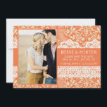 PORTÖREN sparar datum/fotomeddelande Spara Datumet<br><div class="desc">PORTÖREN INBJUDAN ÄR DESIGNAD PÅ EN VINTAGE DAMASK BAKGRUND MED EN VINTAGE VITE SNÖRE. IT ÄR ELEGANT och LAND CHIC. UNDERBAR FÖR MEDDELANDET,  SPARA DATUM ELLER FÖDELSEMEDDELANDET.</div>