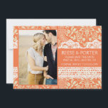 PORTÖREN sparar datum/fotomeddelande Spara Datumet<br><div class="desc">PORTÖREN INBJUDAN ÄR DESIGNAD PÅ EN VINTAGE DAMASK BAKGRUND MED EN VINTAGE VITE SNÖRE. IT ÄR ELEGANT och LAND CHIC. UNDERBAR FÖR MEDDELANDET,  SPARA DATUM ELLER FÖDELSEMEDDELANDET.</div>