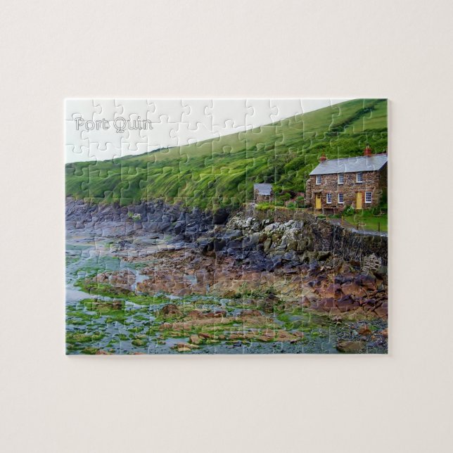 PortQuin Cornwall England Poldark läge Pussel (Horisontell)