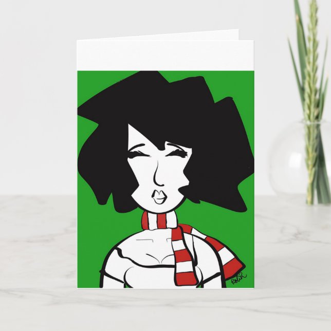 Portra Doodle-gratulationskort Kort (Framsida)