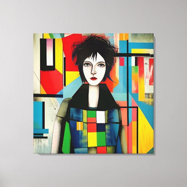Portrait art moderne canvastryck (Framsida)