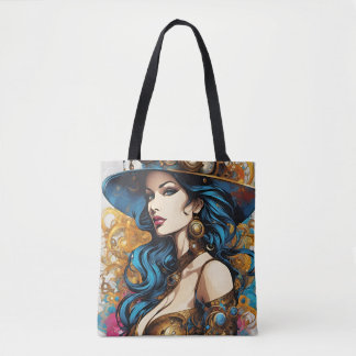 Portrait de femme, style steampunk tygkasse