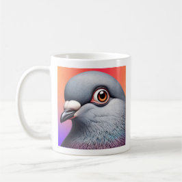 Portrait de pigeon. kaffemugg