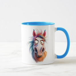 Portrait d'un cheval fou. mugg
