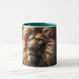 Portrait d'un lion imposant. mugg