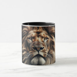 Portrait d'un lion roi de la savane. mugg