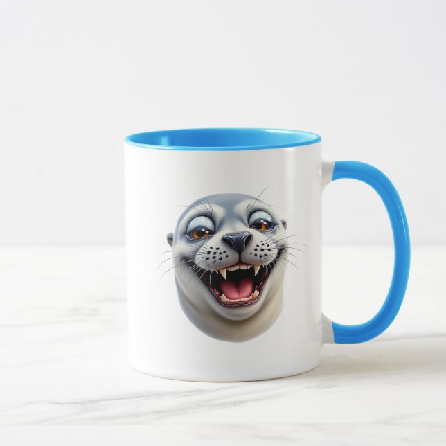 Portrait d'un phoque cartoon. mugg (Höger)