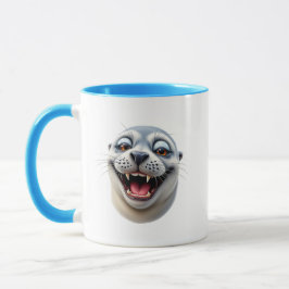 Portrait d'un phoque cartoon. mugg