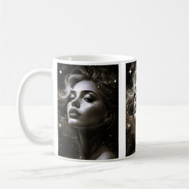 Portrait d'une beauté cosmique. kaffemugg