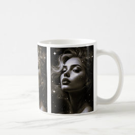 Portrait d'une beauté cosmique. kaffemugg
